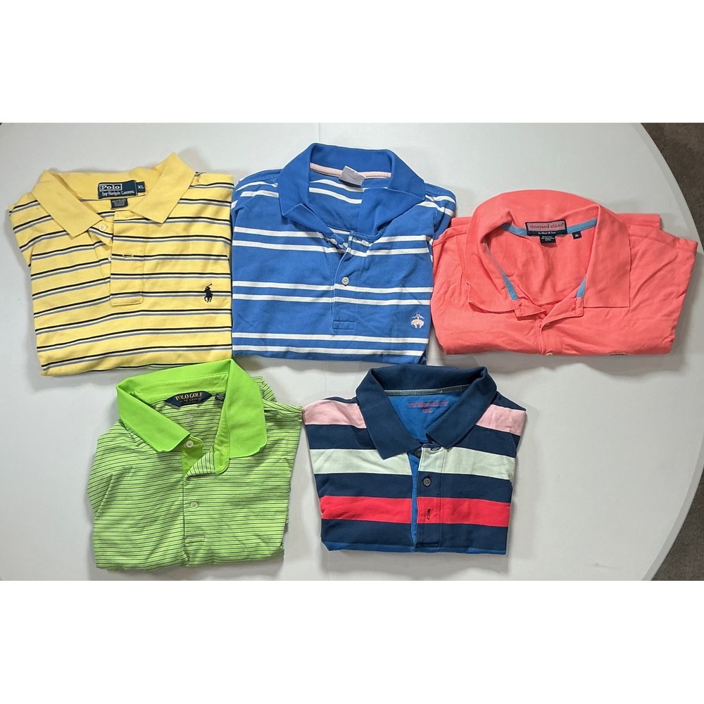 XL Polo Lot of 5 Ralph Lauren Brooks Bros, Charles Tyrwhitt Vineyard Vines